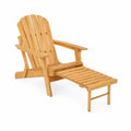 Chaise Adirondack en bois avec repose-pieds
