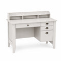 Bureau en bois avec tiroirs et étagères